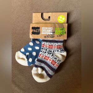 PACT Organic Cotton Baby Socks - New 2 pairs 0-6 months